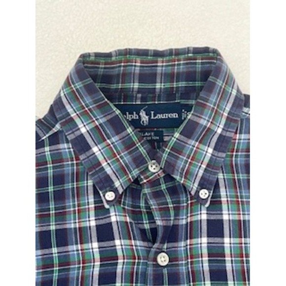 Ralph Lauren Men's Plaid Button Down Shirt Long‎ Sleeve Small - Picture 2 of 8